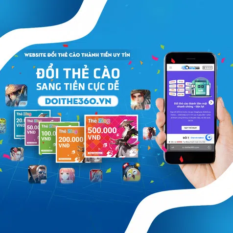 Đổi thẻ cào thành thẻ game - Trải nghiệm thế giới game tuyệt vời tại Doithe360.com