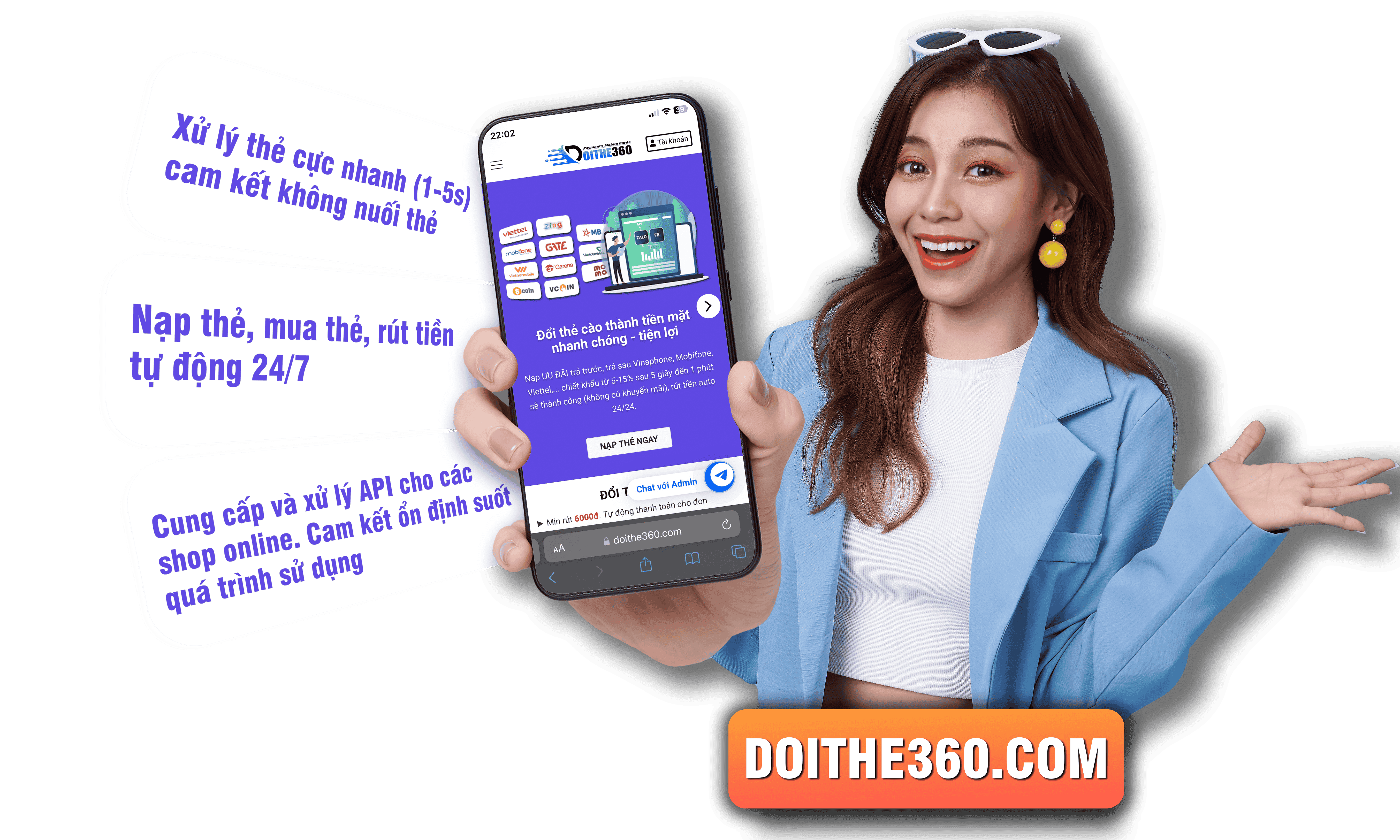 Nạp thẻ siêu tốc - Tự động 24/7